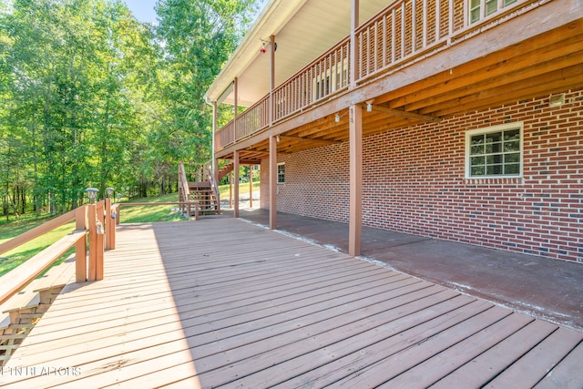 view of wooden deck