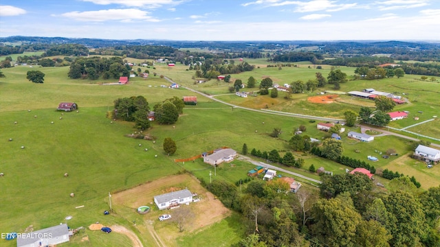 drone / aerial view featuring a rural view