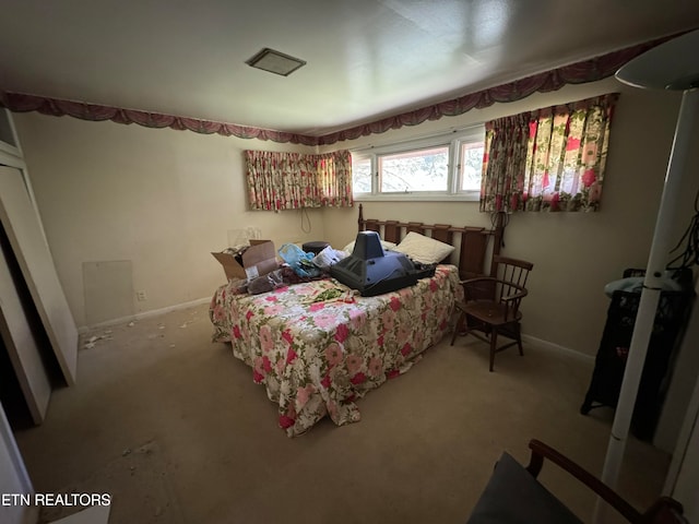 view of carpeted bedroom