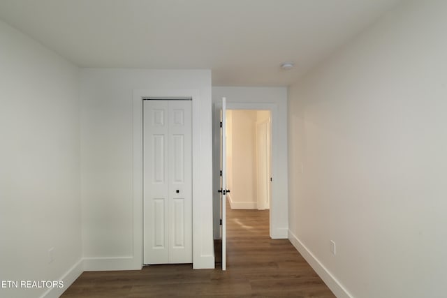 interior space featuring dark hardwood / wood-style floors