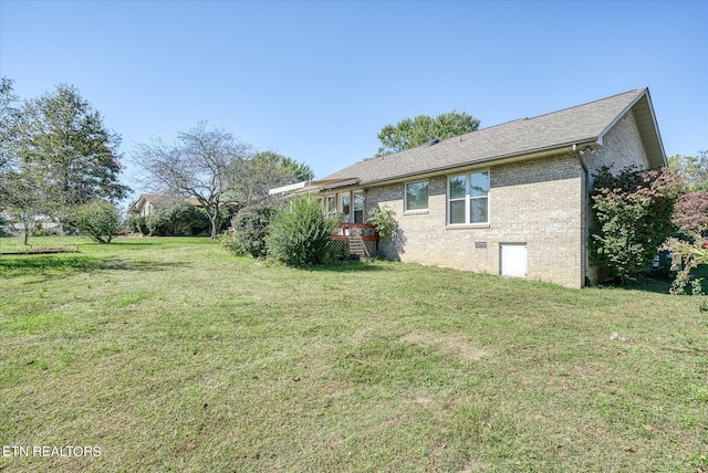 exterior space with a lawn