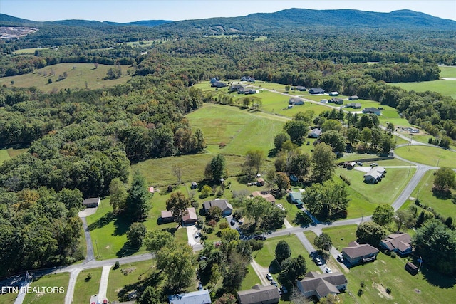 bird's eye view featuring a mountain view