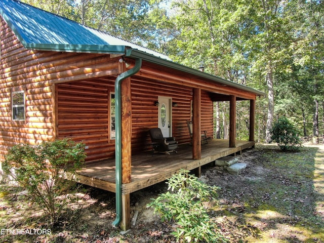 view of wooden deck