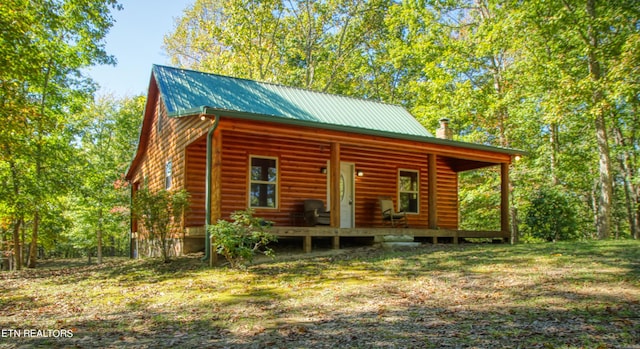 exterior space with a porch