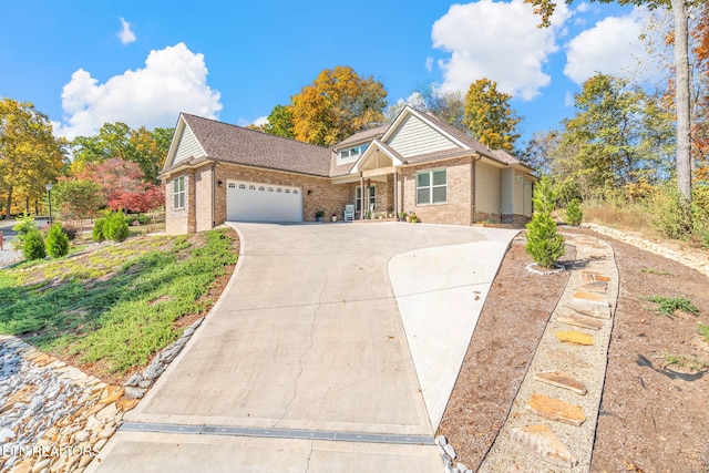 front of property featuring a garage