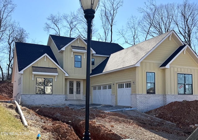 view of front of house with french doors