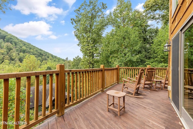 view of wooden terrace