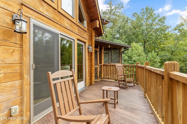 view of wooden deck