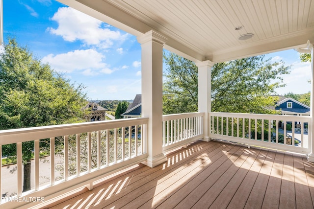 view of wooden terrace