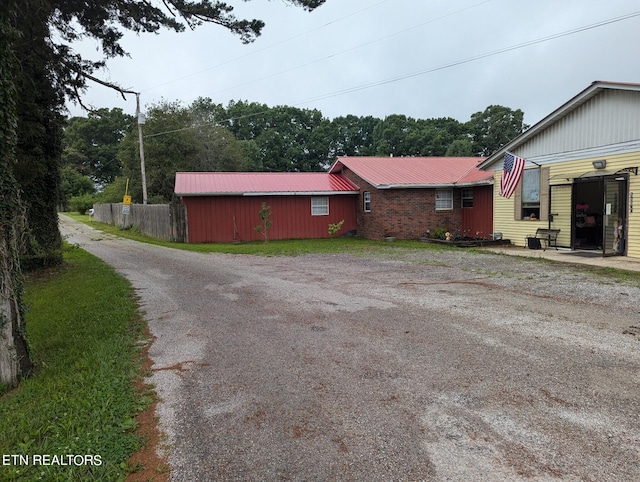 view of side of property