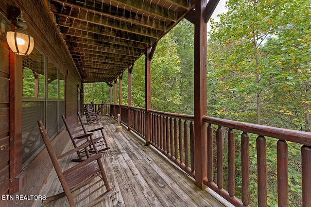 view of wooden terrace