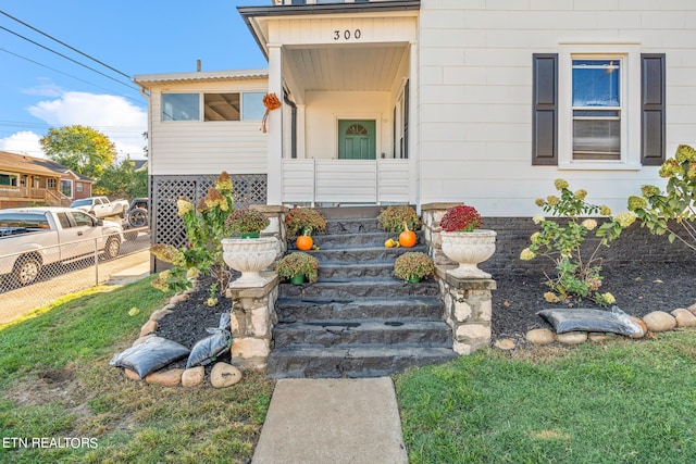 view of doorway to property