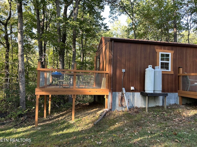 exterior space with a deck