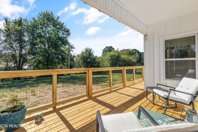 deck with outdoor lounge area