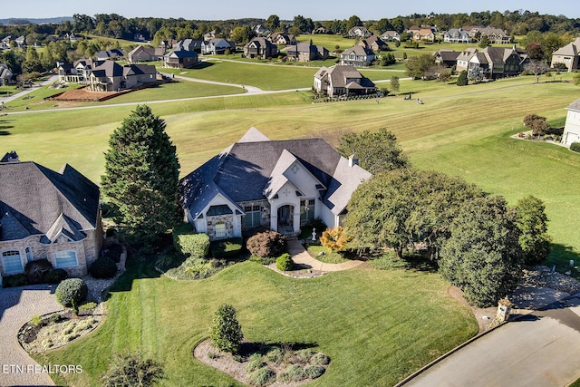 drone / aerial view with a residential view