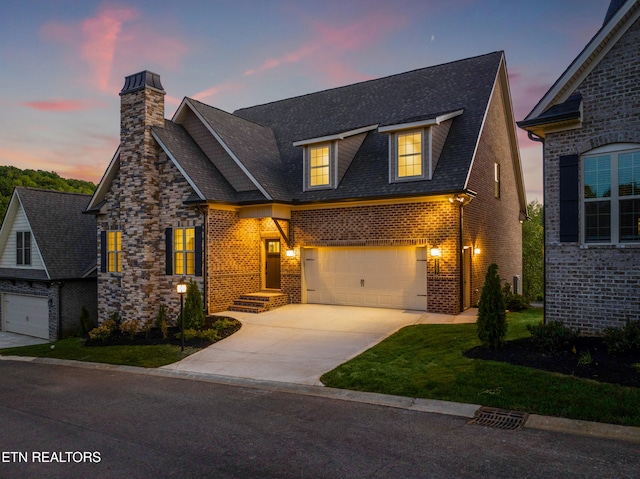 view of front of home featuring a garage