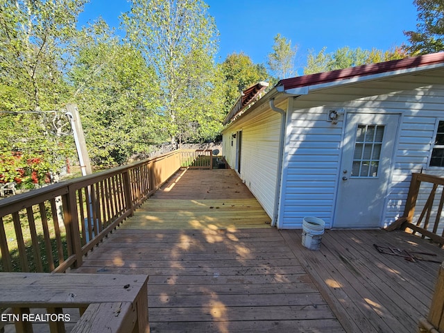 view of wooden deck