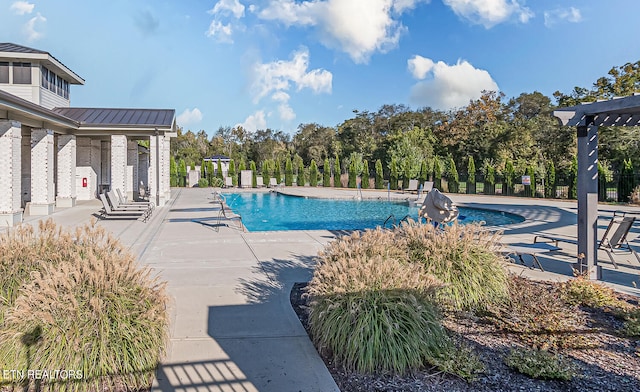 view of pool with a patio area