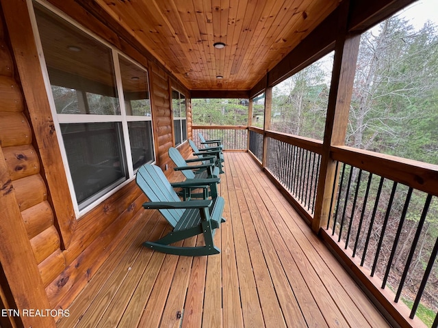 view of wooden terrace