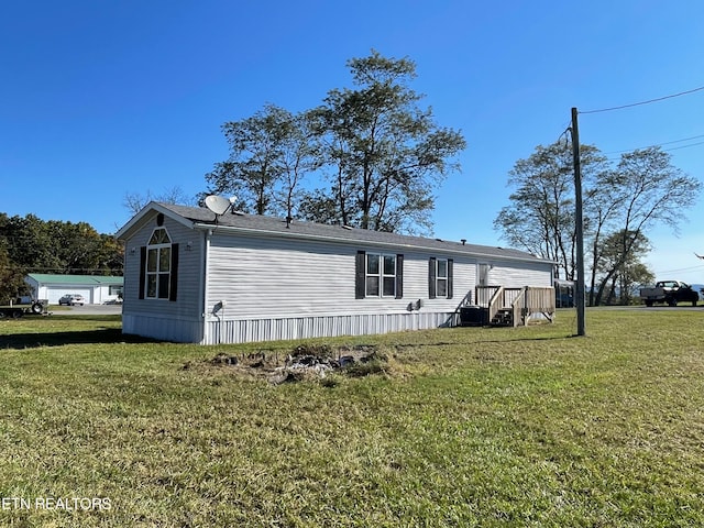 exterior space with a front lawn