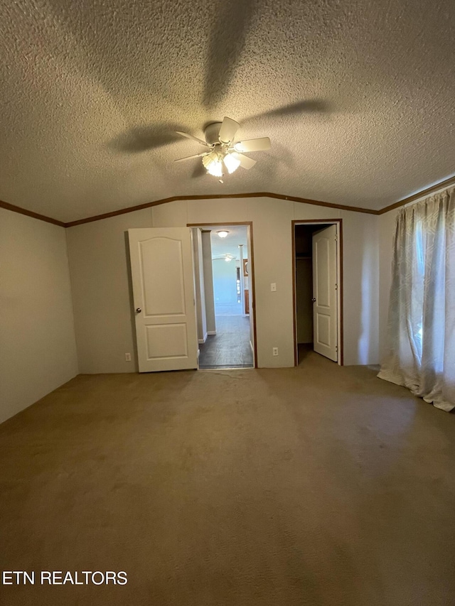 205 Magnolia Ln, Tazewell, TN 37879 - unfurnished bedroom with ornamental molding, carpet flooring, and ceiling fan