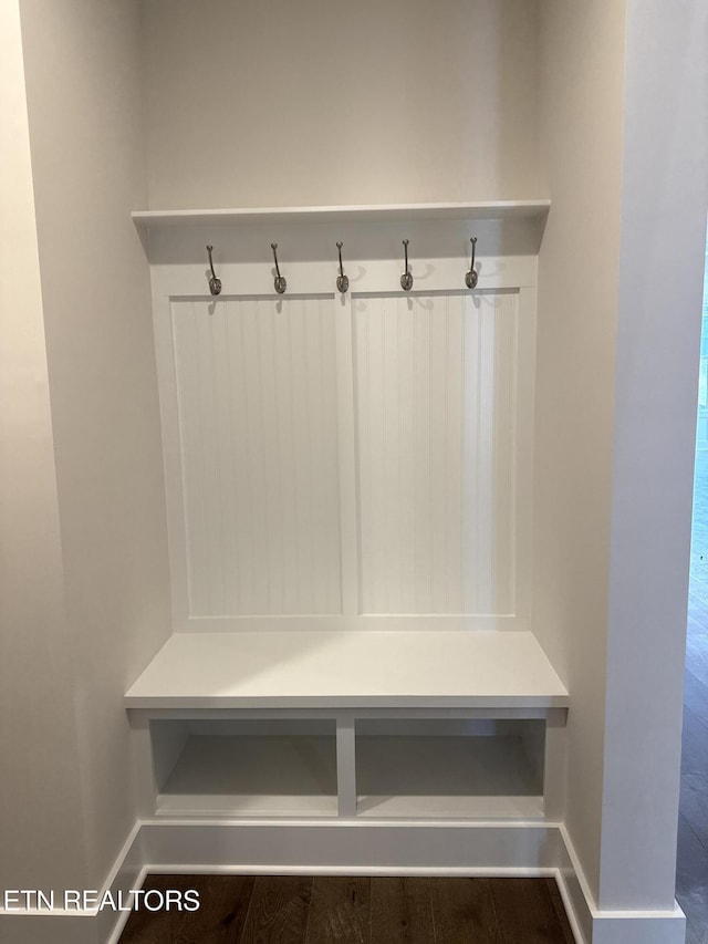 mudroom with baseboards