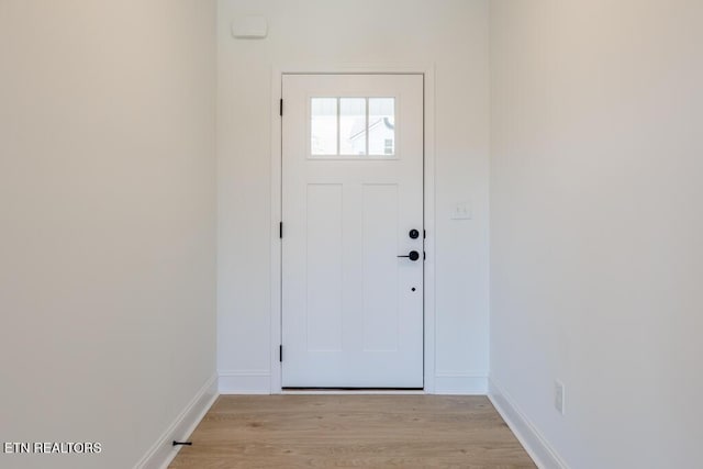 entrance foyer featuring light hardwood / wood-style flooring