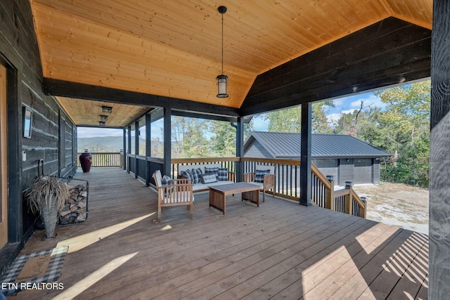 view of wooden deck