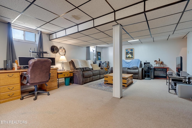 1506 W Cunningham Rd, Seymour, TN 37865 - interior space with a paneled ceiling and carpet floors