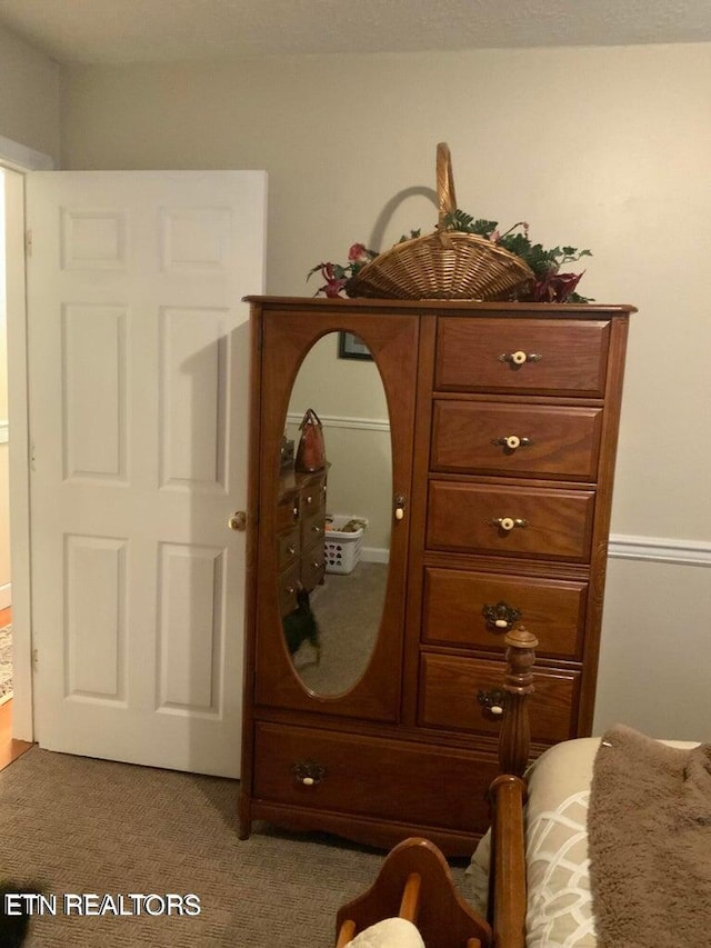 bedroom featuring carpet flooring