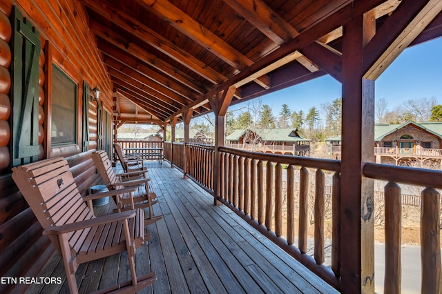 view of wooden terrace