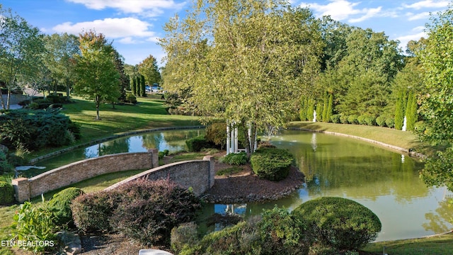 view of home's community featuring a water view