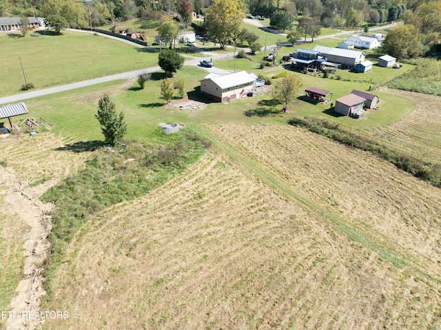 aerial view with a rural view