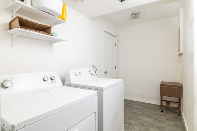 laundry area with separate washer and dryer