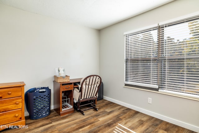 office featuring hardwood / wood-style flooring