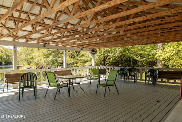 view of wooden terrace