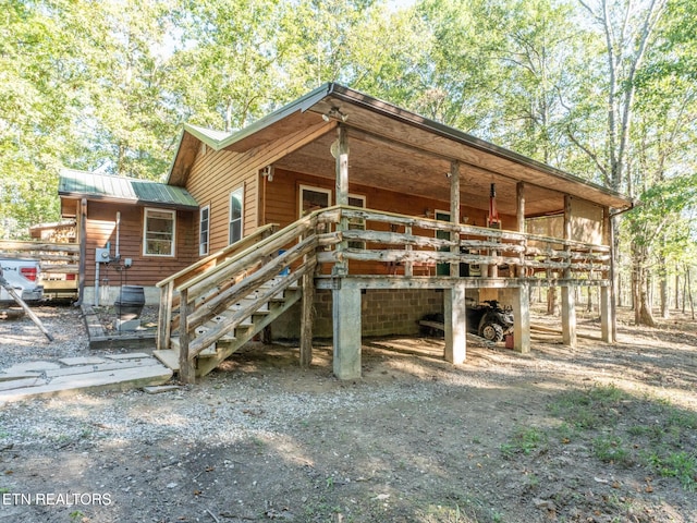 exterior space with a wooden deck