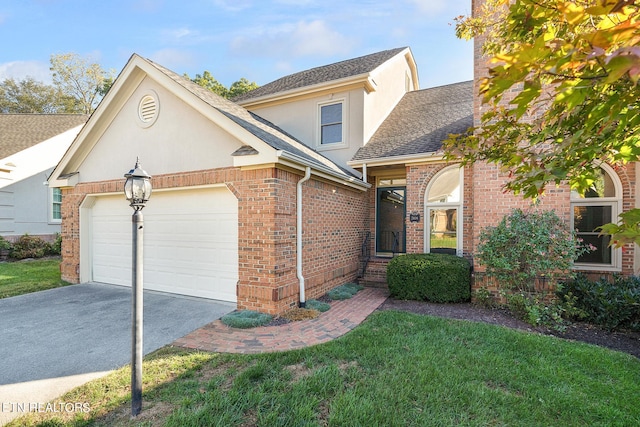 view of front property with a front lawn