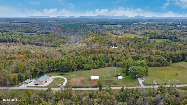 aerial view featuring a mountain view