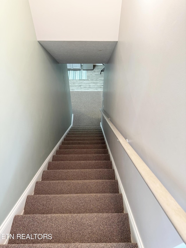 240 Mariner Point Rd, Lafollette, TN 37766 - staircase with baseboards and carpet