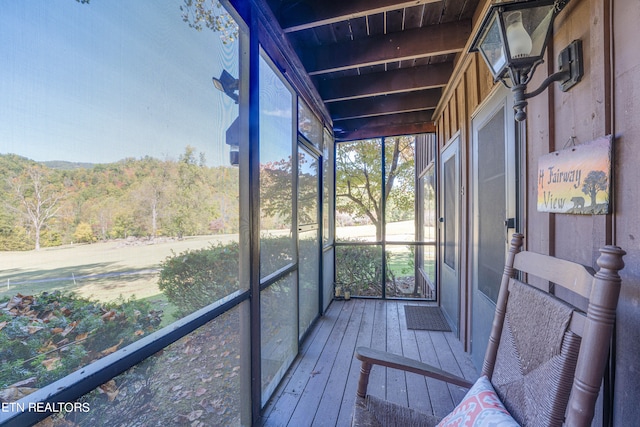 view of sunroom