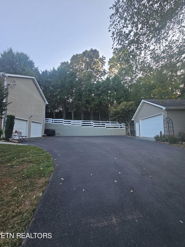 view of property exterior featuring a garage