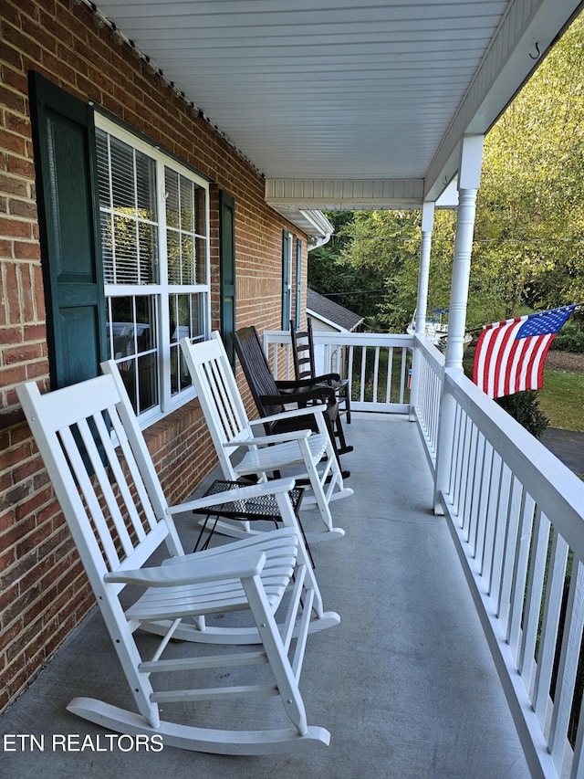 view of patio / terrace featuring covered porch