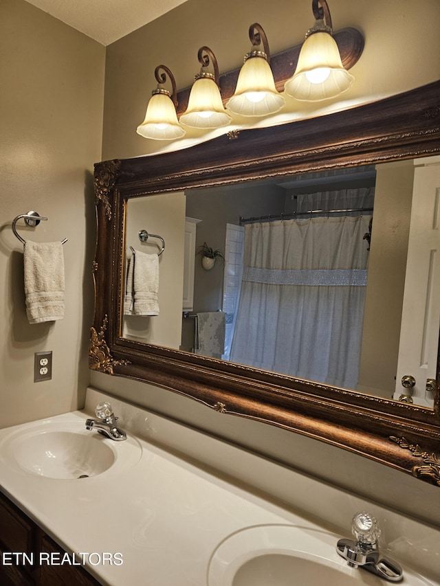 bathroom featuring vanity