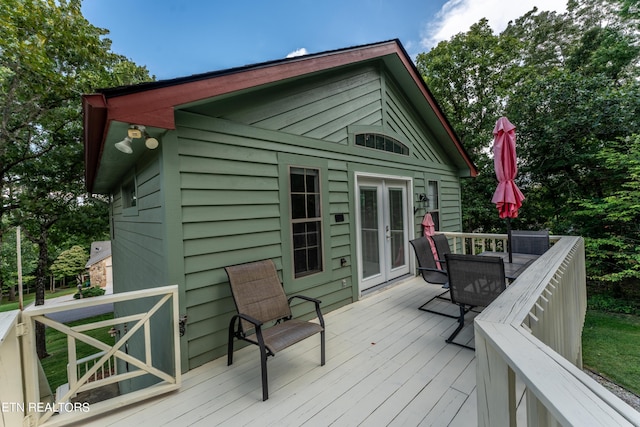 view of wooden deck