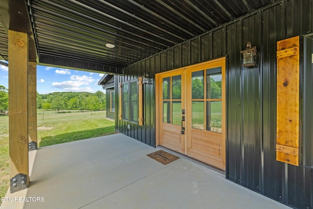 view of patio with french doors