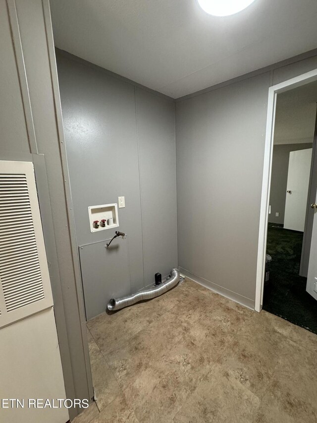 11806 Dry Valley Rd, Loudon, TN 37774 - clothes washing area featuring washer hookup, carpet, and a heating unit