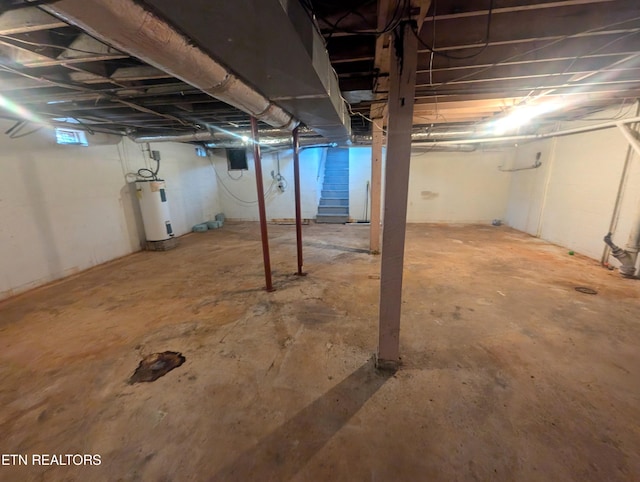1005 Monroe St, Sweetwater, TN 37874 - unfinished basement with electric water heater