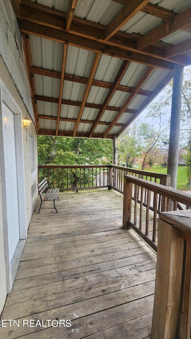 view of wooden deck