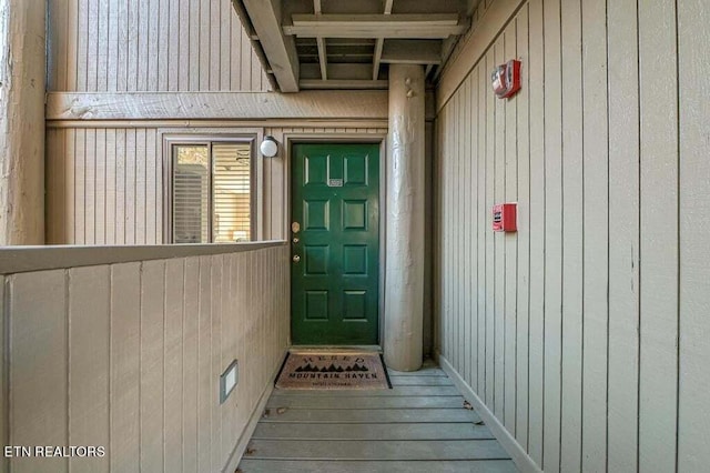 view of doorway to property